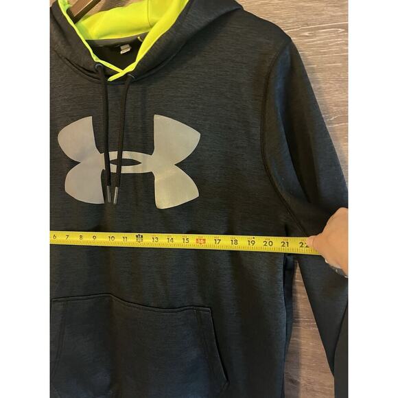 Under Armour Hoodie Sweatshirt Size Large Dark Gray - Picture 6 of 9